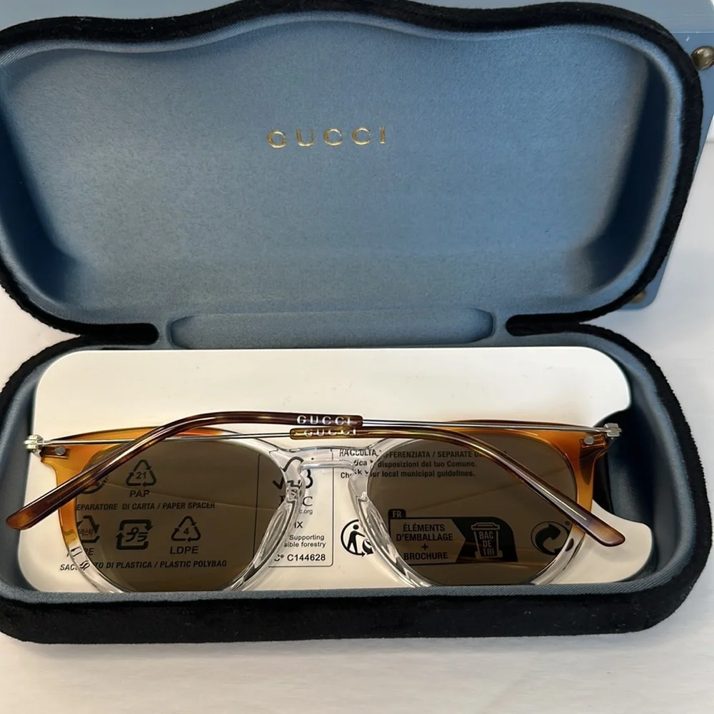 Authentic Gucci Eyewear GG1048s 004 round frame sunglasses